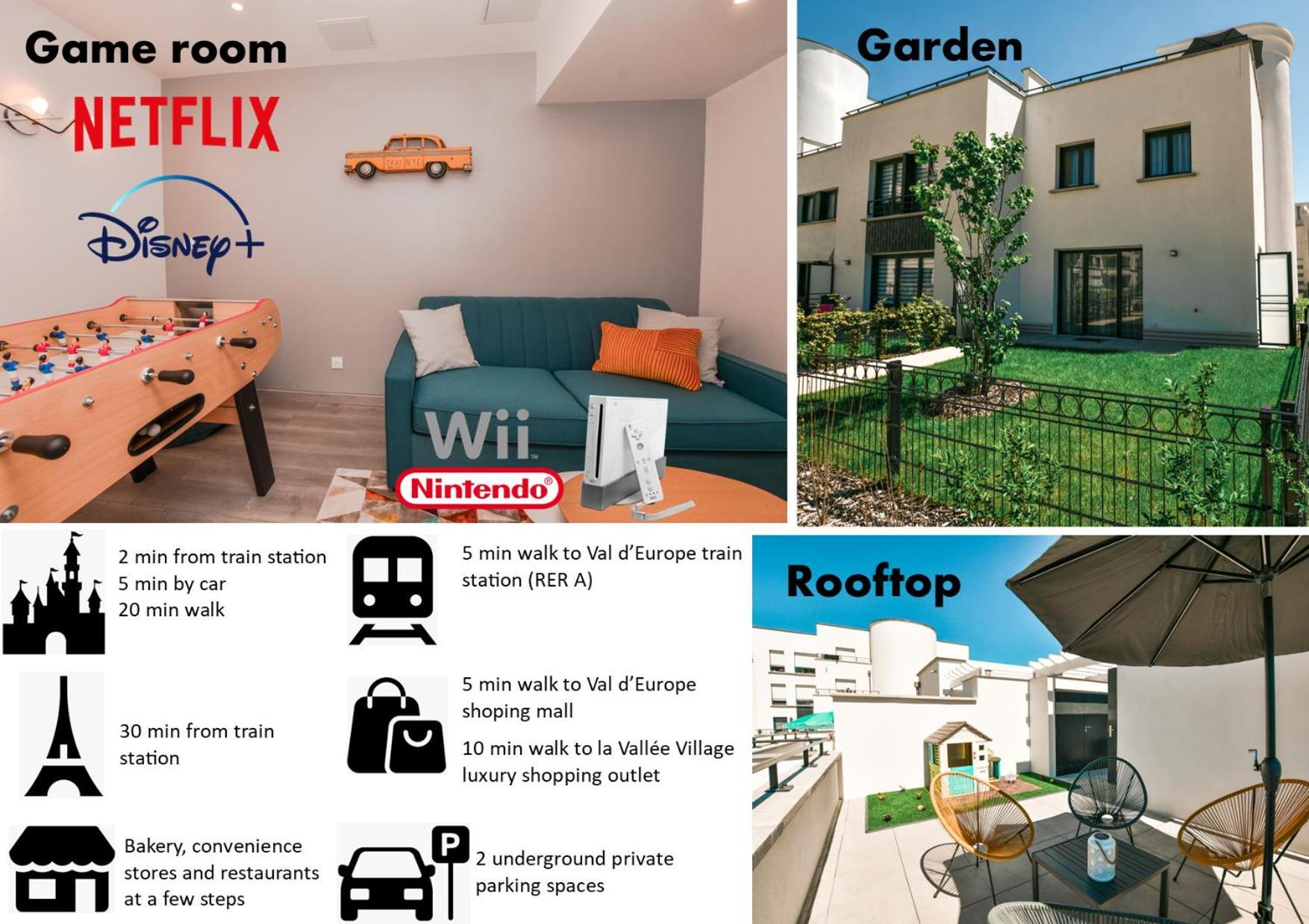Perfect For Disney, Game Room, Rooftop, Parking Chessy  Exterior foto